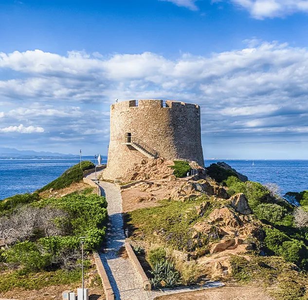 detailed view of the access to longonsardo tower accessibility visiting hours